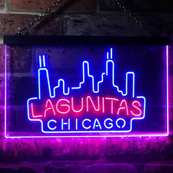 Lagunitas Brewing Company Chicago Dual LED Neon Light Sign